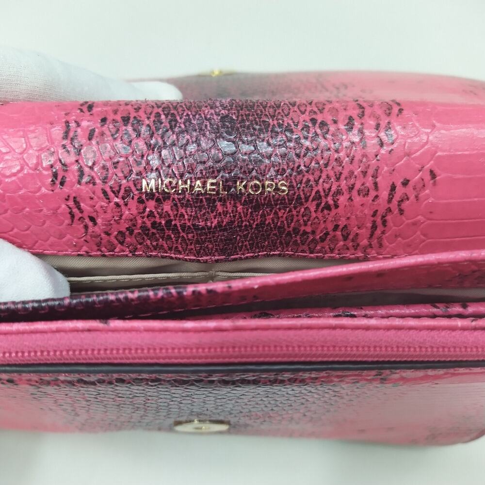 Michael Kors Pink Leather Python Printed Chain St… - image 8